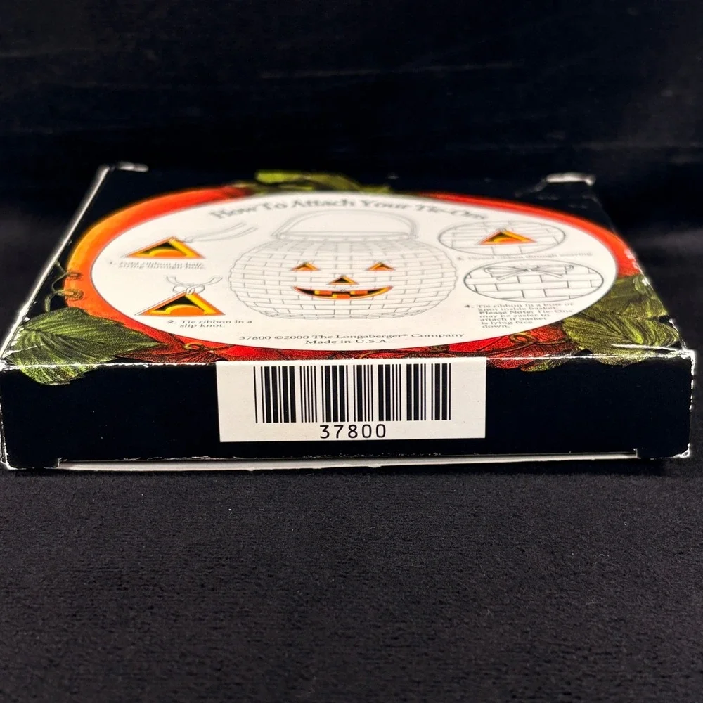 Longaberger 2000 Jack O'Lantern Tie-Ons Halloween Decor Pumpkin Face‎ #37800 NEW